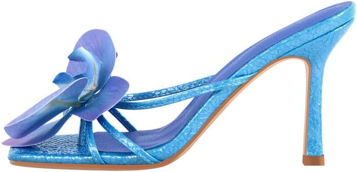 Clear Square Toe Stiletto Heel Slip-On Mules Women