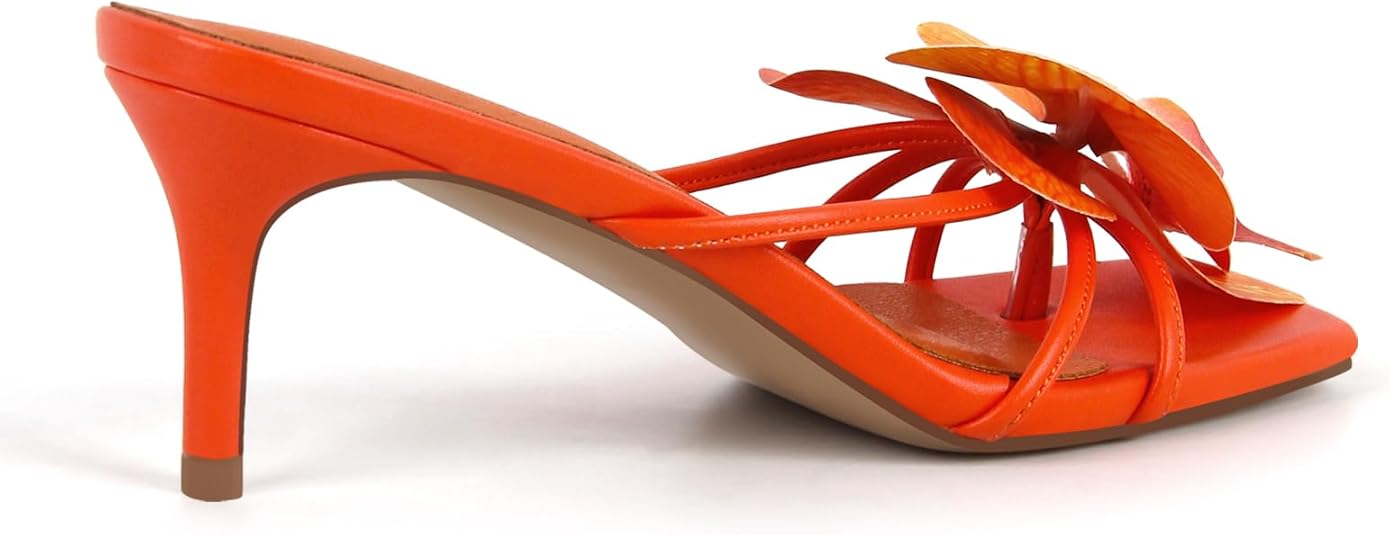 MissHeel Orchid Heels for Women Slip On Kitten Heel