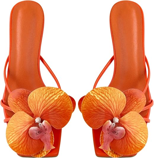 MissHeel Orchid Heels for Women Slip On Kitten Heel